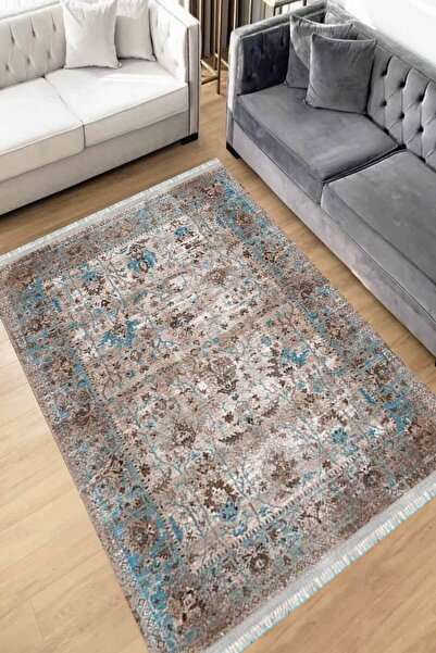 Motto Rug Store Eko Dijital Baskı Yıkanabilir Kaymaz Taban Dekoratif Salon Ha...