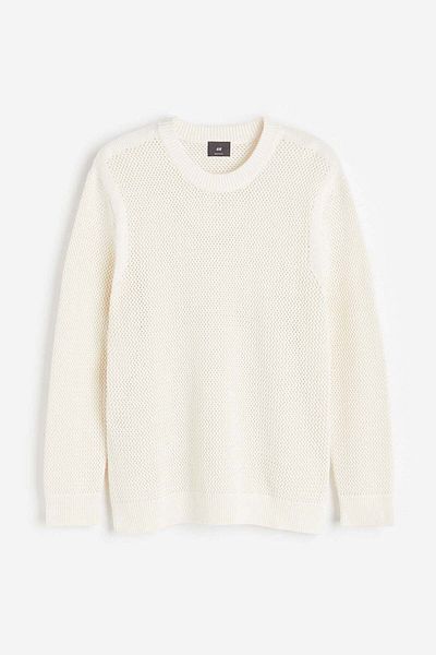 H&M Regular Fit Hole-knit jumper