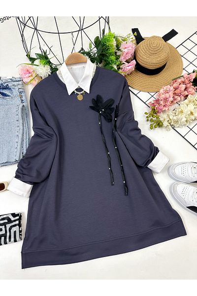 YEDİLALE Flower Detailled Tunic