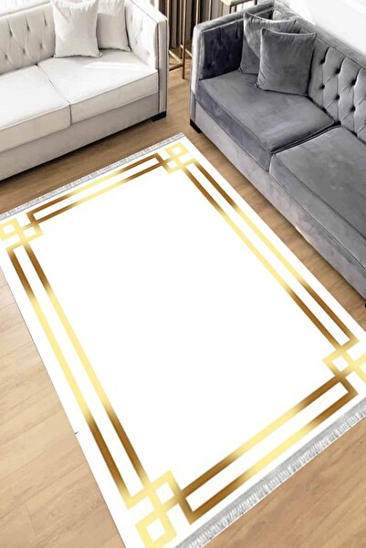 Motto Rug Store Dijital Baskı Yıkanabilir Kaymaz Taban Dekoratif Salon Halısı...