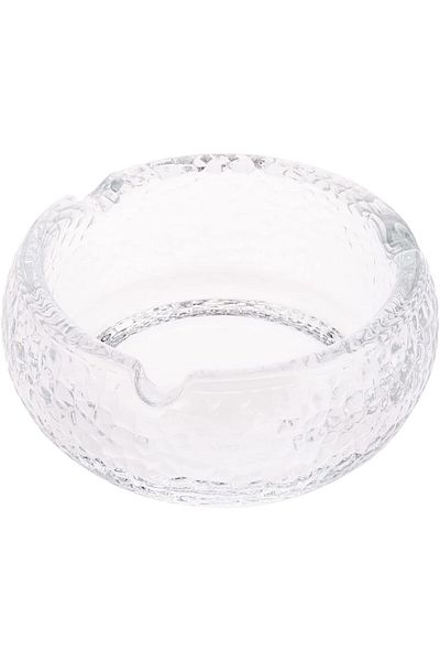 AKDC Glass Ashtray L(12CM) XW(12CM) XH(5CM) transparent