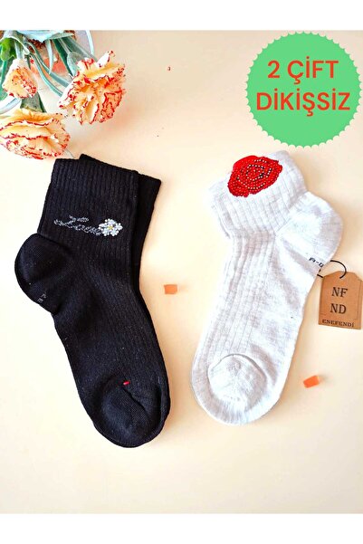 ENEFENDİ Дамски чорапи 36-40, сиво-черни, два компютъра Техническа поддръжка и ниво на използваемост