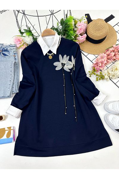 YEDİLALE Flower Detailled Tunic