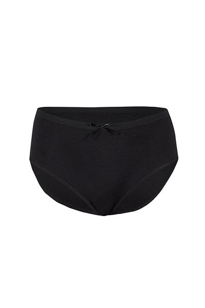 YILDIZ Ψηλόμεσο εσώρουχο 6 τεμαχίων Star Modal Ribbed Μαύρο 3806