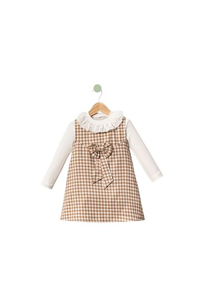 Jaju Baby Costum Bej Pitikare pentru Fata