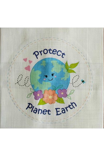 Anchor First Kit 18X18Cm World Patterned Embroidery Kit