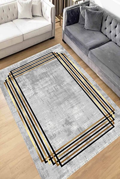 Motto Rug Store Dijital Baskı Yıkanabilir Kaymaz Taban Dekoratif Salon Halısı...