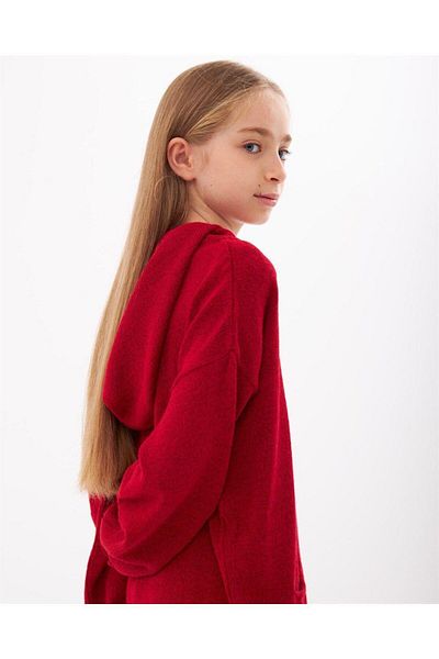Hilal Akıncı Kids Φούτερ με κουκούλα για κορίτσια, πλεκτά παντελόνια, σετ 2 τεμαχίων