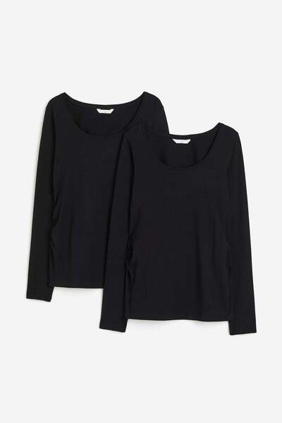 H&M MAMA 2-pack cotton tops