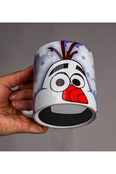 Touz Moda كوب سيراميك مطبوع بالكامل من Worm Boutique Y2K Snowman