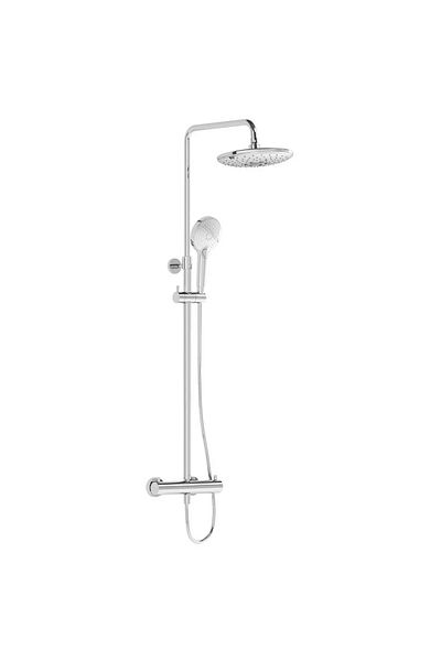 VitrA Bliss shower column with round head 240mm with thermostatic mixer, chrome