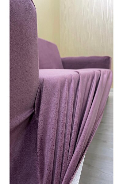 Sahaneev İTALYAN SÜET KUMAŞ SANDALYE KILIFI GÜLKURUSU RENK (4 ADET)