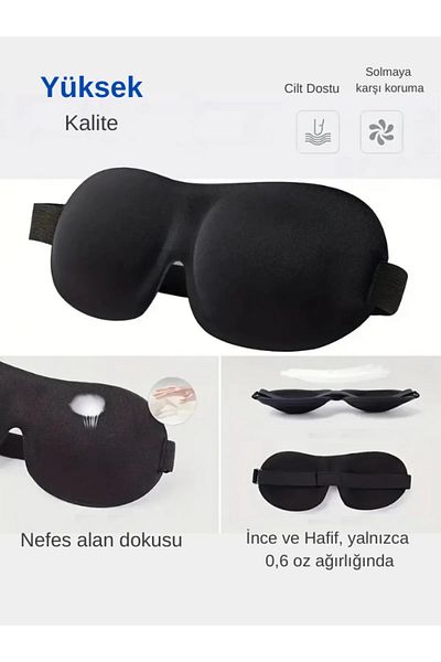 FuryaTedarik Furya Supply 3D Sleeping Eye Patch / Blocks 100% of Light / Does Not Press on Eyes-Nose / Does Not Sweat