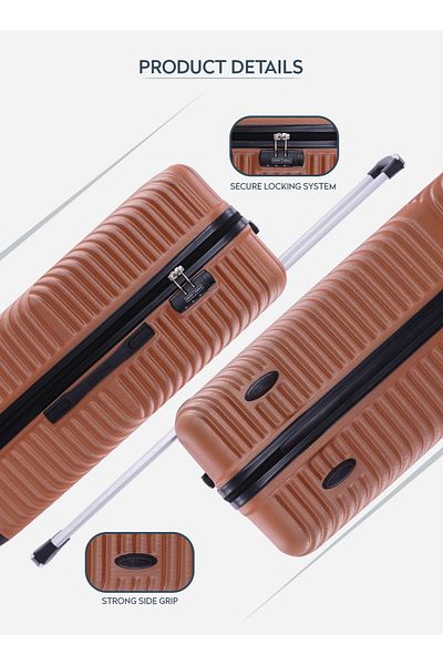 PARAJOHN حقيبة سفر Aurora Checked-In Luggage متوسطة الحجم (24 بوصة) من مادة ABS الصلبة مع 4 عجلات دوارة وقفل