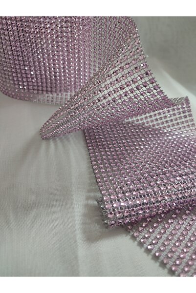 Uslu Çeyiz 2 METRE AÇIK LİLA 24 Sıralı Taş Stras - Şerit Boncuklar Plastik Öz...