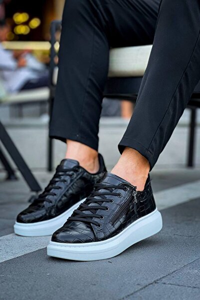 KUBACK Legend is back Pantofi sport bărbătești KB-309 Kuback negri cu fermoar...