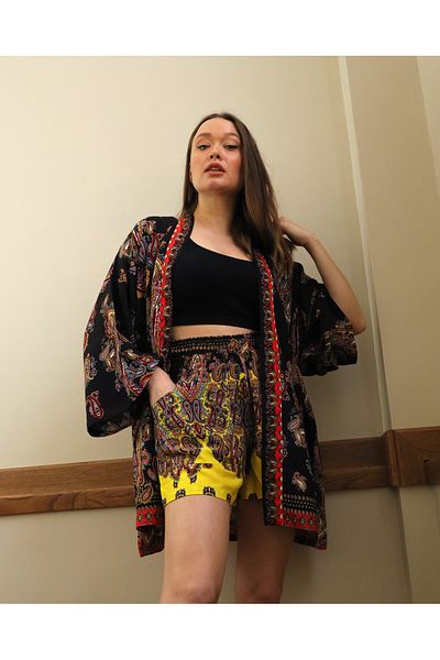 Su Koleksiyon Jakarta Midi Kaftan and Shorts Set