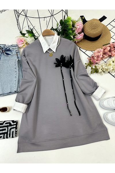 YEDİLALE Flower Detailled Tunic