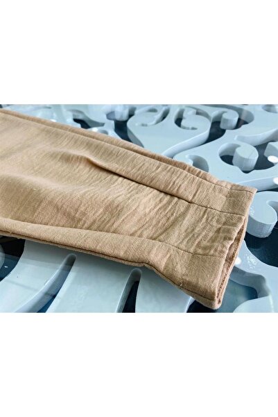 Hilal Akıncı Kids Bluză de in pentru fete, pantaloni harem cu detaliu cuțit la picior, set de 2 piese