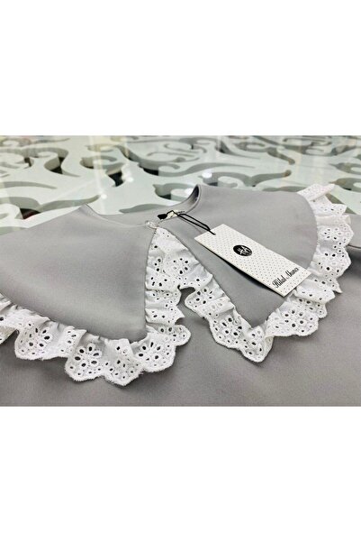 Hilal Akıncı Kids Girl's Mobile Collar Blouse Brode Detailed 2-Piece Set