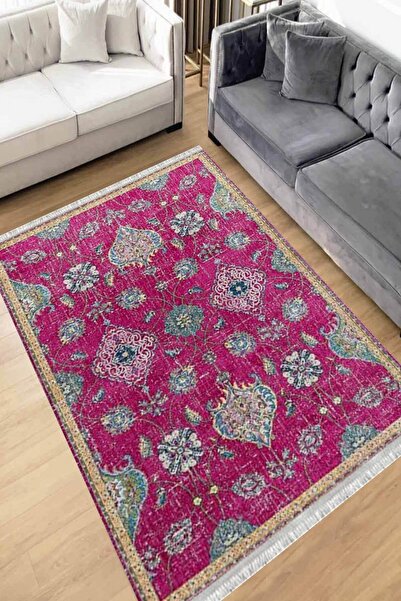 Motto Rug Store Eko Dijital Baskı Yıkanabilir Kaymaz Taban Dekoratif Salon Ha...