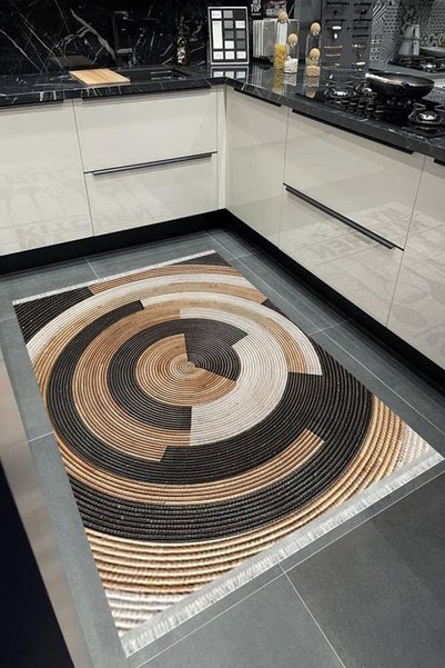 Motto Rug Store Eko Dijital Baskı Kaymaz Tabanlı Leke Tutmaz Makinede Yıkanab...