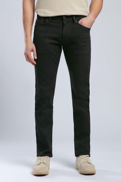 Lee Cooper Ανδρικό τζιν παντελόνι Harry Normal Waist Normal Cut Straight Leg Μαύρο