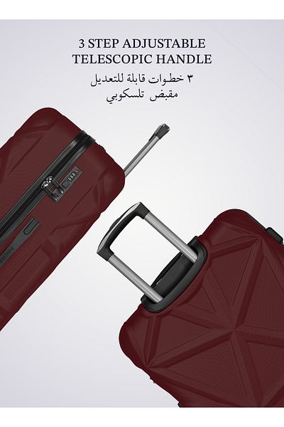 PARAJOHN Matrix 20-Inch Small ABS Hard Case Cabin Luggage Trolley Bag with 8 Spinner Wheels and Lock