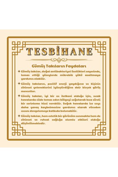 Tesbihane مسبحة فضية اللون 1000 من الفضة الاسترليني مصنوعة يدويًا على شكل كرة أرضية