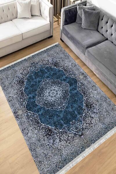 Motto Rug Store Dijital Baskı Yıkanabilir Kaymaz Taban Dekoratif Salon Halısı...