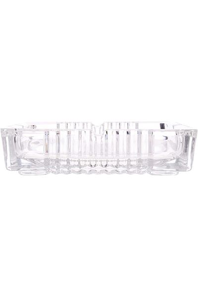 AKDC Glass Ashtray L(17CM) XW(17CM) XH(4CM) White
