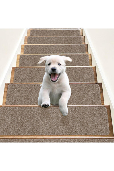BEYLİNİ Merdiven Halısı Halıfleks Basamak Ve Merdiven Paspası Kaymaz Taban Devetüyü 20x75 Cm (1 ADET)