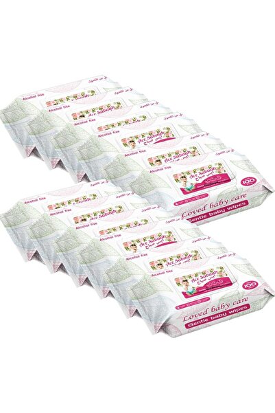 Ace Sabaah مناديل مبللة للأطفال برائحة الورد اللطيفة، 100 منديل، عبوة من 12 قطعة