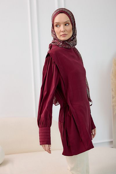 LOCCO Γυναικείο Nervur Cupra Tunik Claret Red