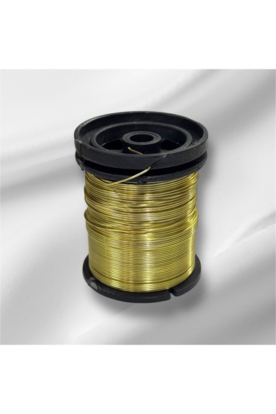 gürbüz filografi سلك ذهبي فاتح 0.80 مم (30 جرام، بين 7-8 أمتار)
