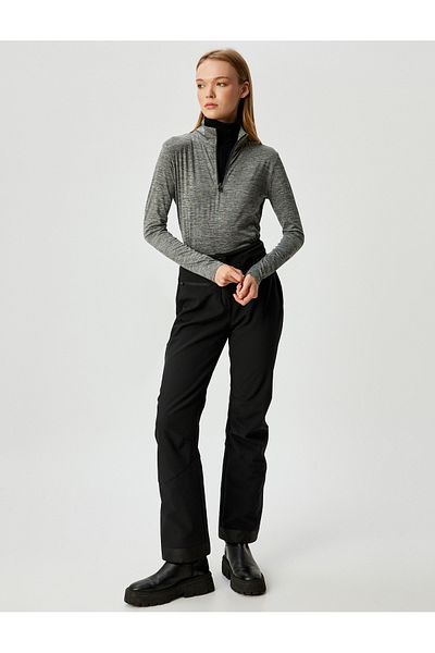 Koton Gray Melange Women's Elastan Outdoor Sweatshirt - 5Wak10029Nk