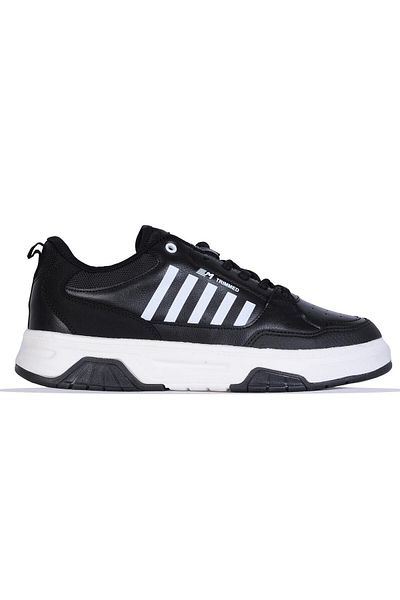 M.P. Lace-Up Men's Sneaker Sports Shoes Black-White