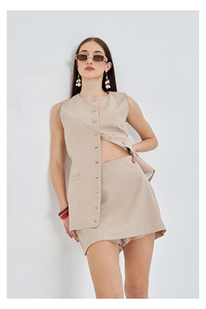 TIFFANY&TOMATO Yanı Kemerli Poliviskon Yelek