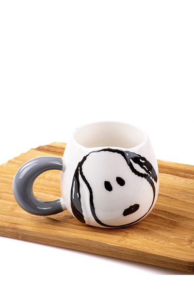 MUKKO HOME 3D Snoopy Embossed Large Porcelain Mug – 500ml, Cute and Fun Design