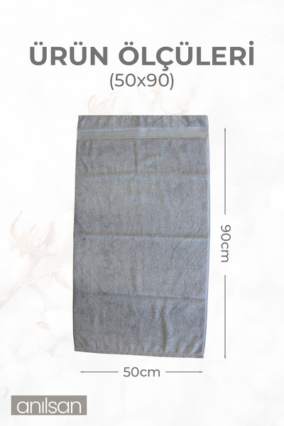 Anılsan 4-пакетний сірий рушник для рук - 50x90 см, 225 г, 100% бавовна, рушник для спа та готелю, для щоденного використання