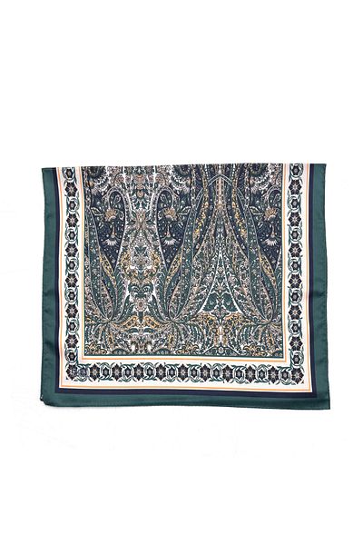 nazipek Digital Printing Soft Bandana 135X40 cm Scarf Satin Fabric Rayon Shawl