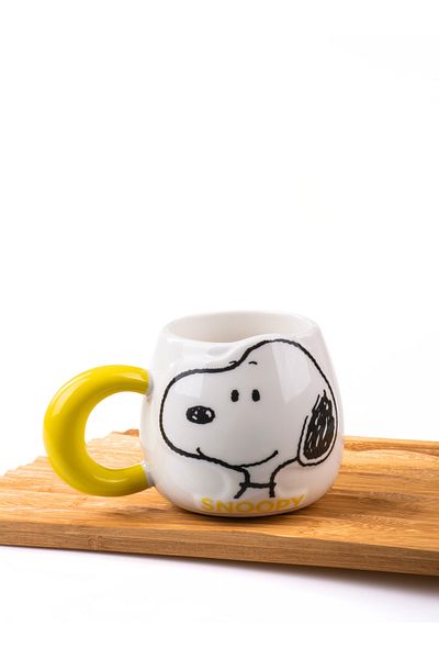 MUKKO HOME 3D Snoopy Embossed Large Porcelain Mug – 500ml, Cute and Fun Design