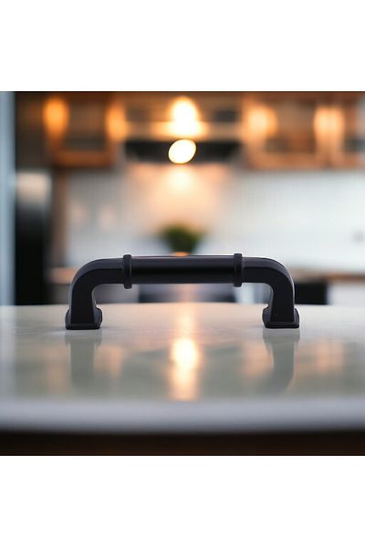 Badem10 Alfa Metal Negru 96 Mm 9,6 Cm Mobilier Bucătărie Sertar Dulap Dulap Mâner Capac Mâner Mâner