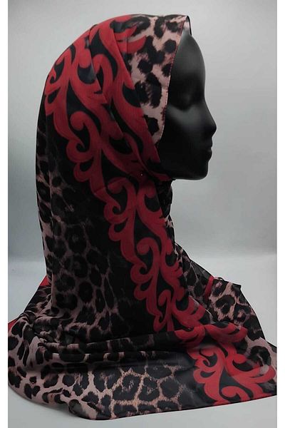 Differenza Γυναικείο σάλι Leopard, Coral | Λεπτομερής έκδοση