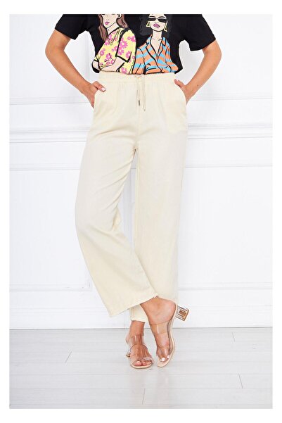 TIFFANY&TOMATO Paça Püsküllü Gabardin Pantolon