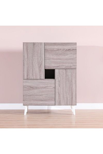 Danube Home Patterson 12-pair Shoe Cabinet - Light Oak L80xw42xh109cm