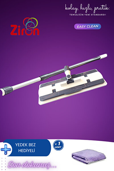 Ziron Mandallı Yer Mopu Fayans Duvar Yüzey Temizlik Mikrofiber 360 Derece ( 1...