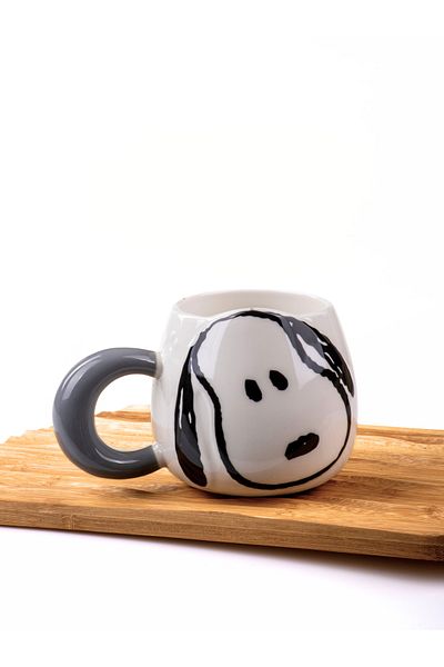 MUKKO HOME 3D Snoopy Embossed Large Porcelain Mug – 500ml, Cute and Fun Design