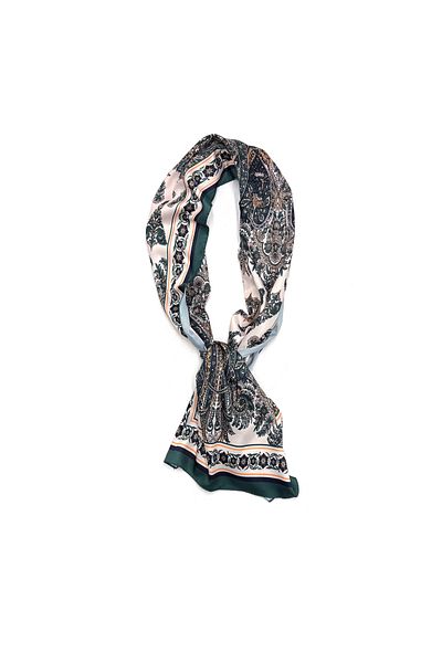nazipek Digital Printing Soft Bandana 135X40 cm Scarf Satin Fabric Rayon Shawl
