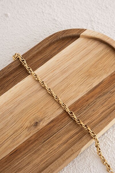 ByFlorya Jewelry Çelik Burgu Bileklik Küçük Geçmeli Bileklik 3mm Kararmaz 17cm+4cm-21cm